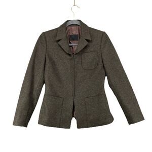 Divina Italian Blazer Wool Blend Size 8 Brown